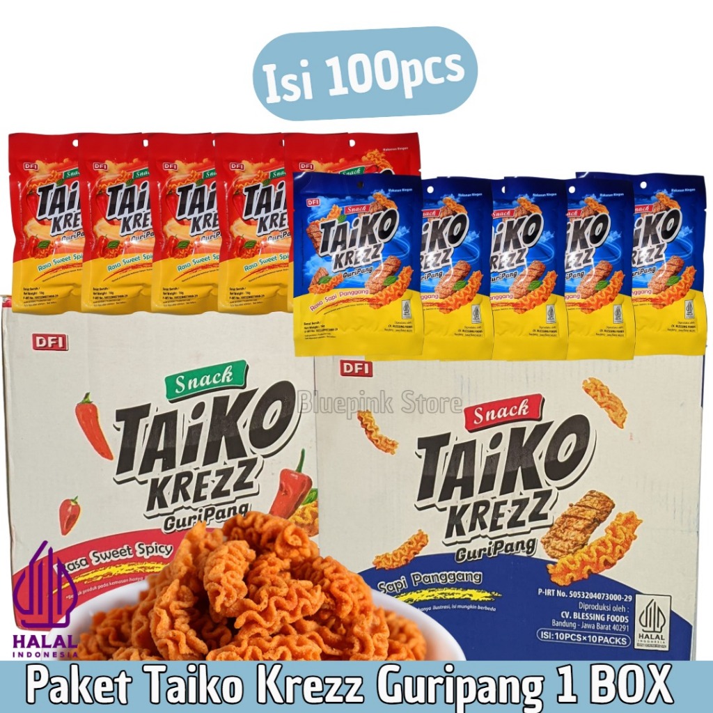

PAKET USAHA TAiKO KREZZ ISI 1 DUS 100 PCS | CEMILAN RENYAH | CEMILAN PEDAS ASIN GURIH