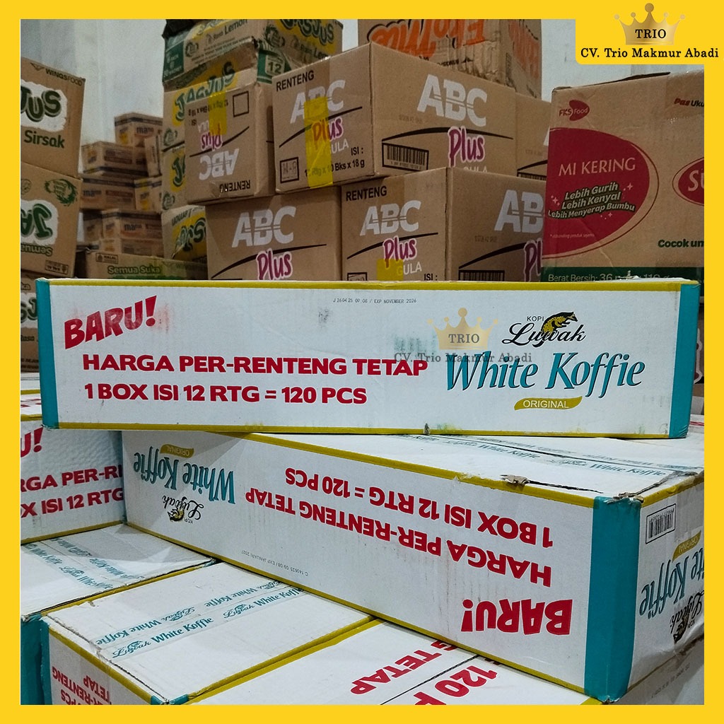 

Kopi Luwak White Coffe 20g 1 Dus Isi 12 Renteng
