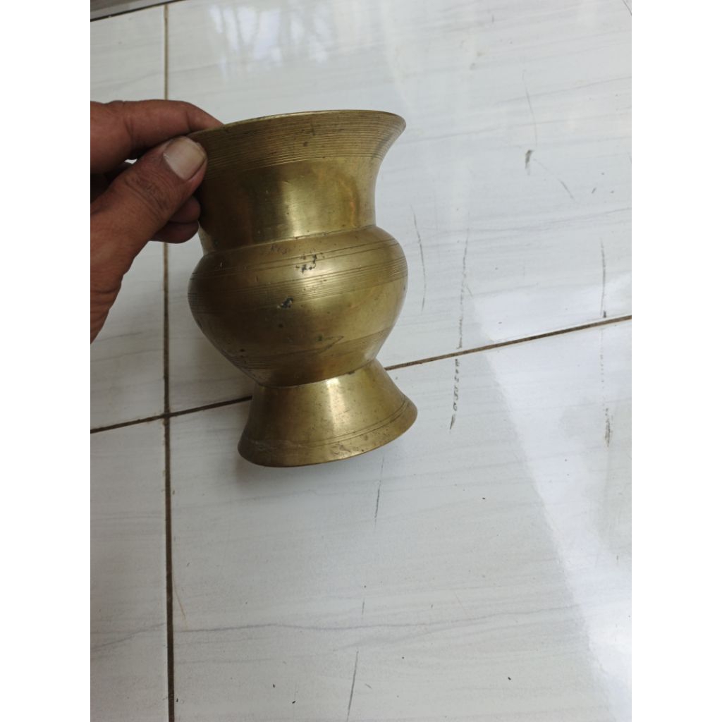 bokor kuningan jadul antiq vintage