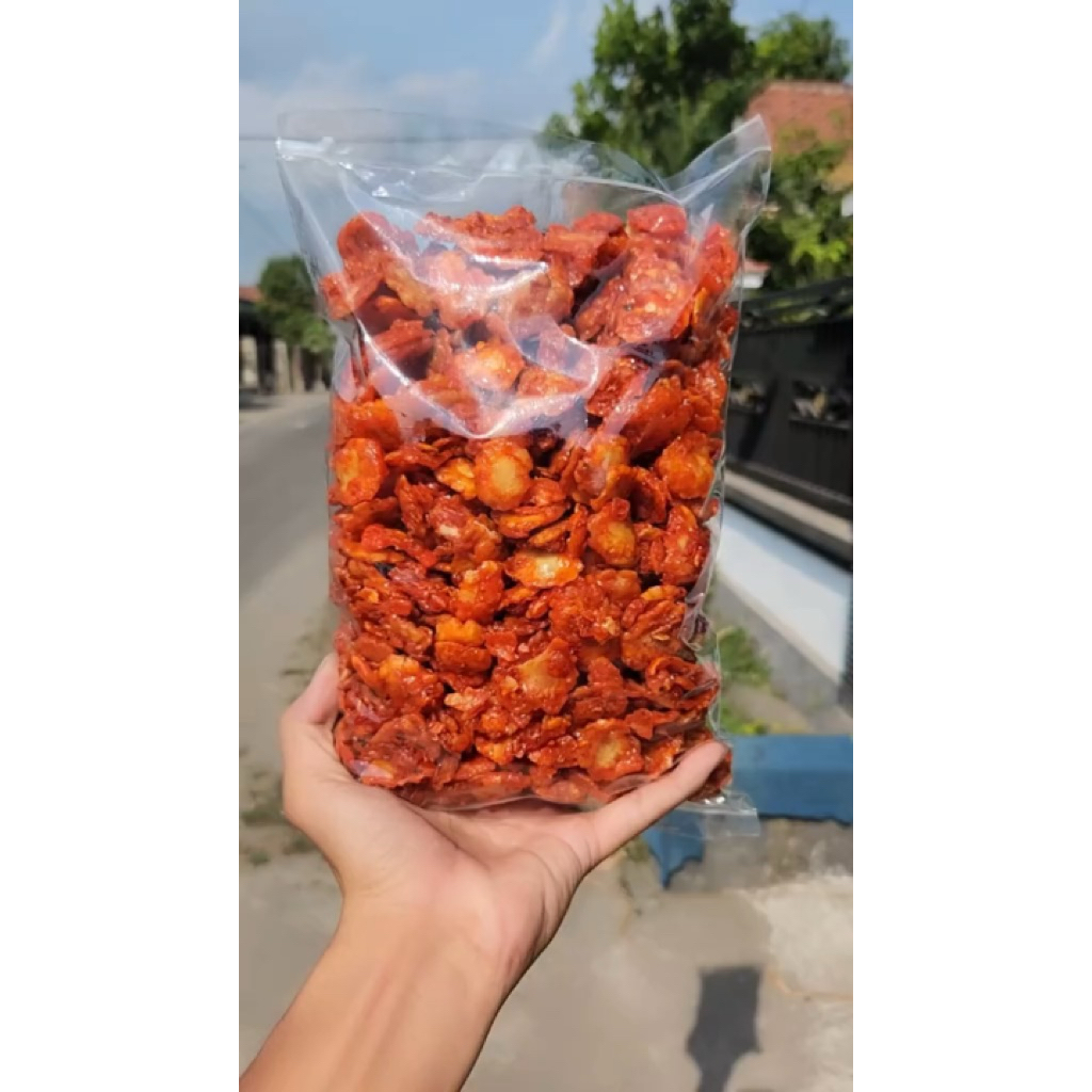 

emping keceprek asin, manis, pedes