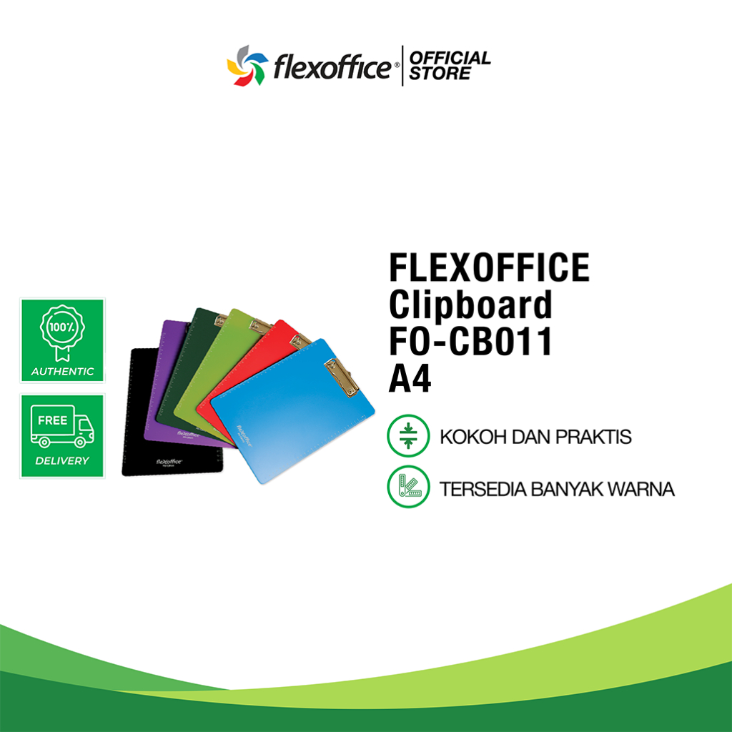 

FLEXOFFICE CLIPBOARD FO-CB011 A4 kokoh tahan banting papan survey anti air muat 100 lembar