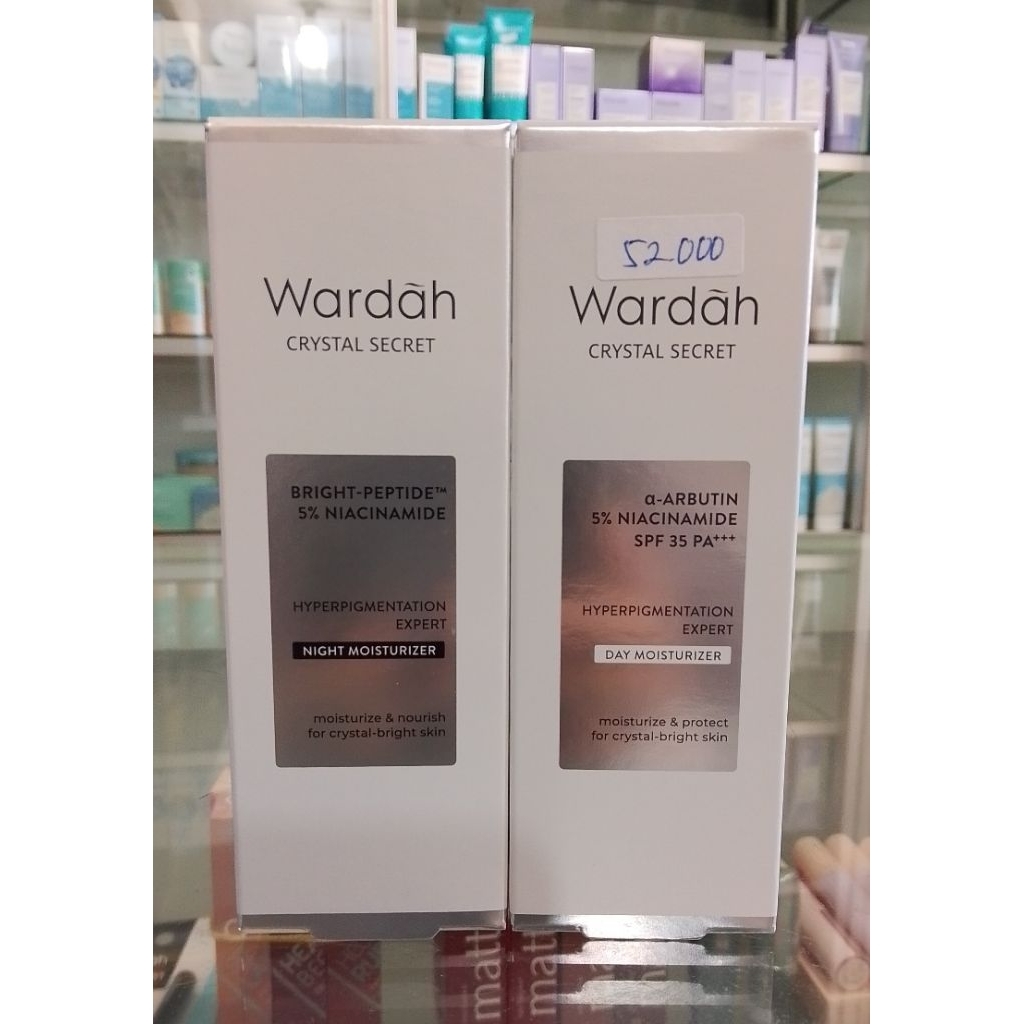 Wardah Crystal Secret Cream 15gr - Paket Cream Siang & Malam