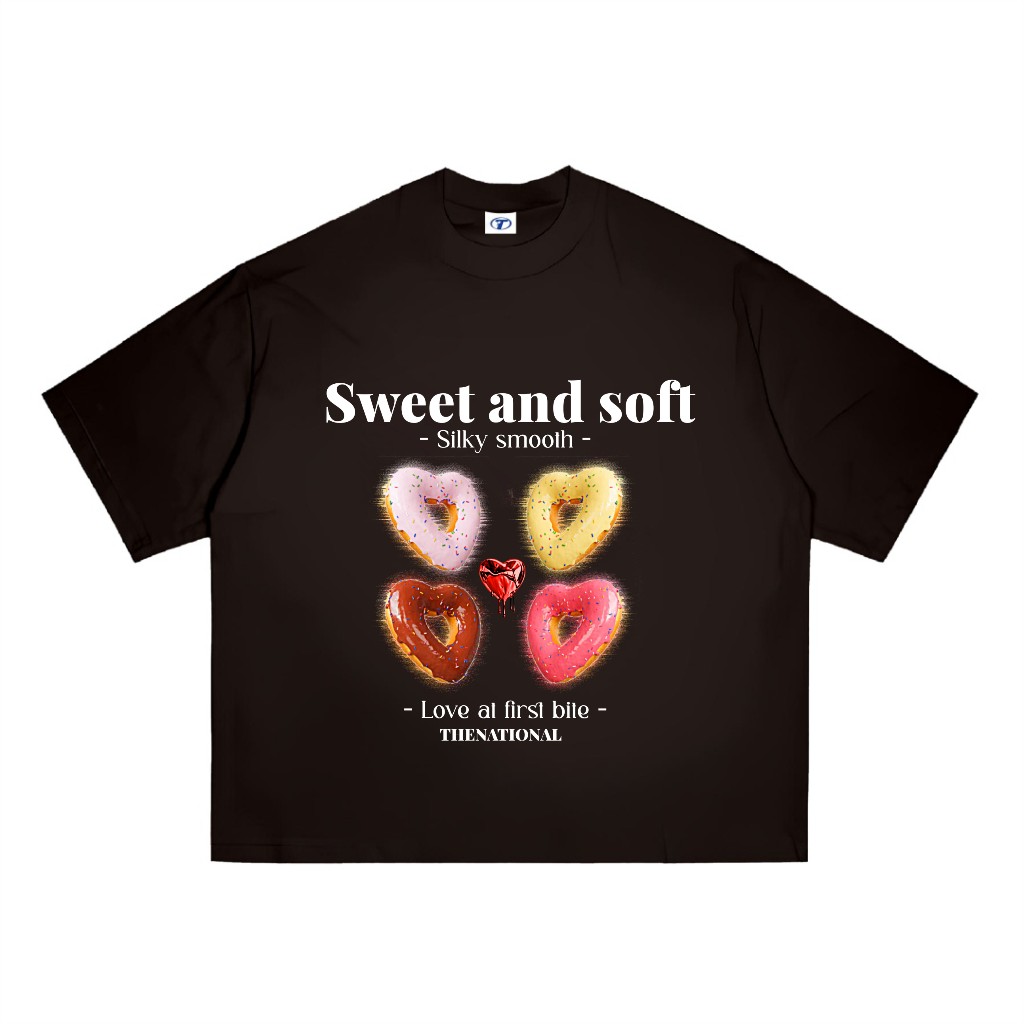 Thenational Boxy T-shirt Oversized Silky Dark Brown - Kaos Pria Wanita