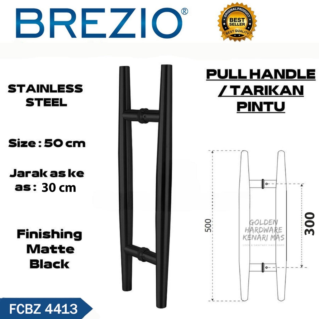 BREZIO PHBZ 4413 Pull Handle Gagang Pintu Rumah Minimalis 2 Daun 50CM
