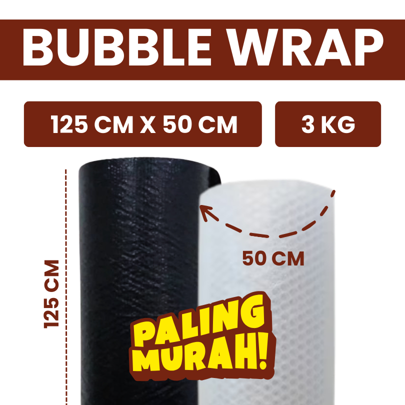 

Bubble Wrap 3kg Ukuran 125x50 Paling Murah - Kualitas Terbaik