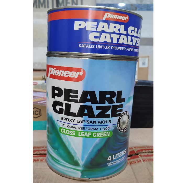 EPOXY PIONEER PEARL GLAZE GLOSS LEAF GREEN 4 LITER Cat kapal cat serbaguna cat besi cat kayu cat kap