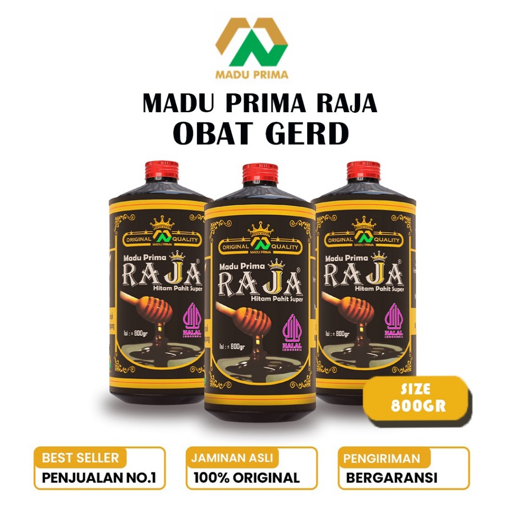 

Madu Pahit Obat GERD Asli Herbal PRIMA RAJA Terbaik Atasi Asam Lambung Naik, Maag & Gerd 800GR X3