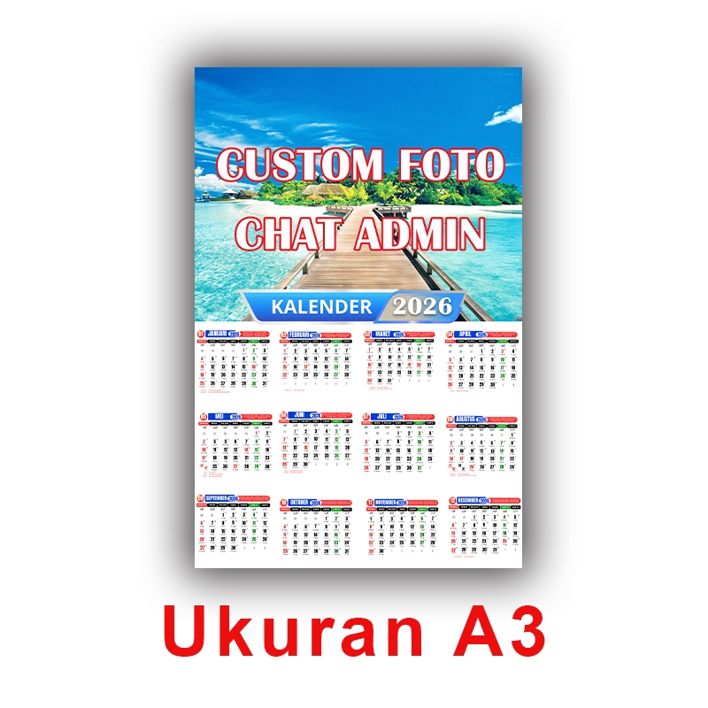 

Kalender 2026 Custom / Kalender Custom 2026 / KALENDER DINDING 2026 / Kalender Foto Kalender Custom