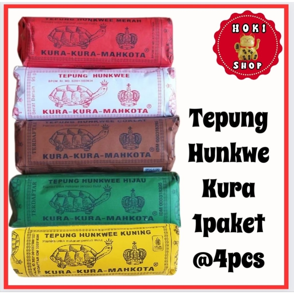 

Tepung Hunkwe Cap Kura Kura Mahkota per 4pcs / Hunkwe Kura / Hunkwe Kura Mahkota