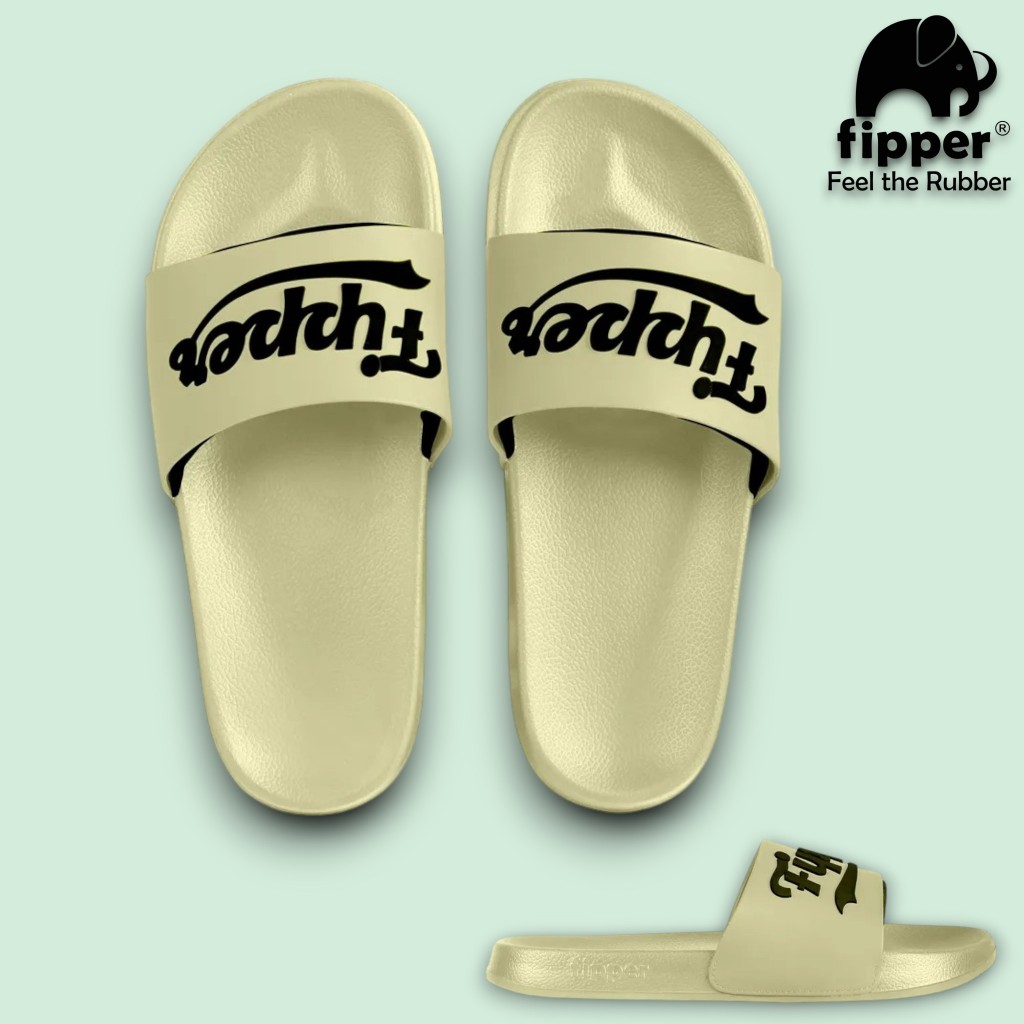 FIPPER SLIP ON ACE SAND (TRAIL) / BLACK / BLACK - sandal slide pria/wanita