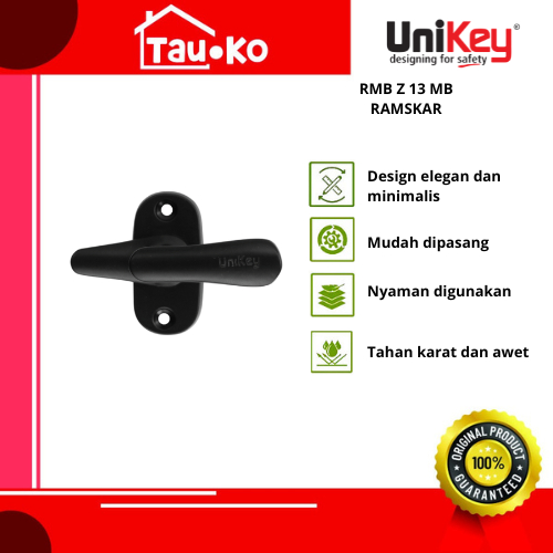 UNIKEY RMB Z 13 MB RAMBUNCIS GRENDEL SLOT JENDELA MATT BLACK