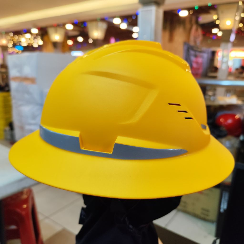Helm Safety MSA Fullbrim kuning / Helm msa kuning