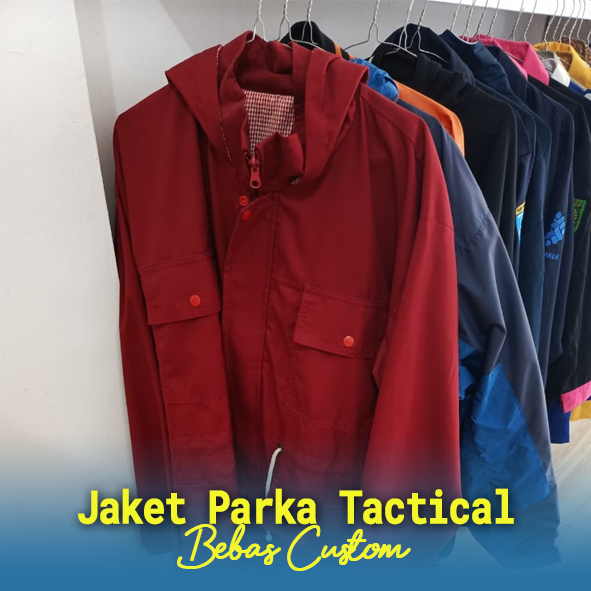 Jaket Parka Tactical Bordir Custom, Jaket Parka Tactical Bordir Design Custom, Parka Tactical Bordir