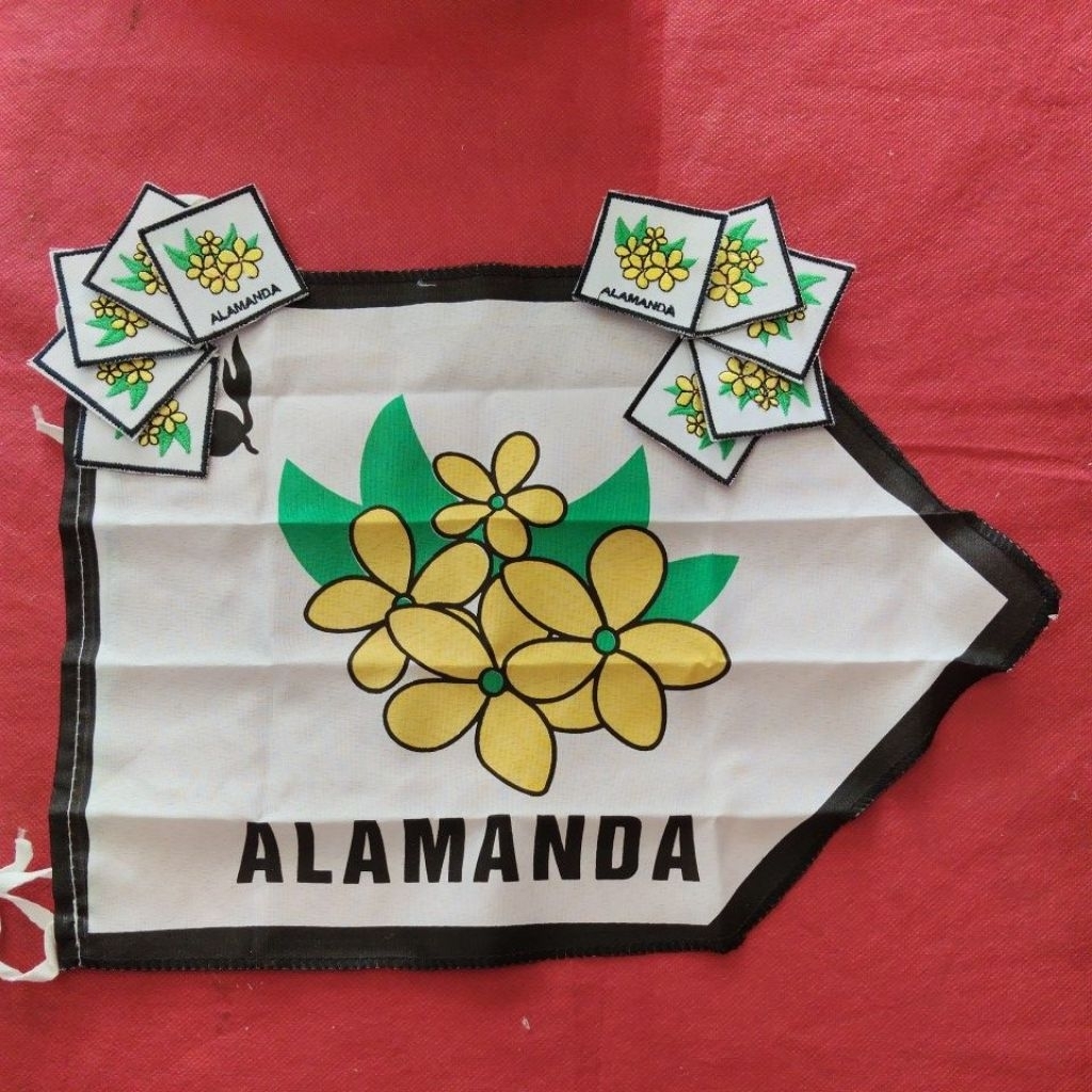 Bet Regu ALAMANDA  -  Bet Tanda Regu Bunga Alamanda Bordir - Badge Regu Pramuka