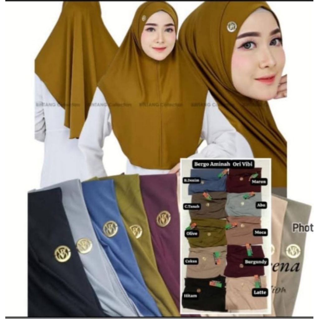 bergo siria Aminah/hijab instan aminah