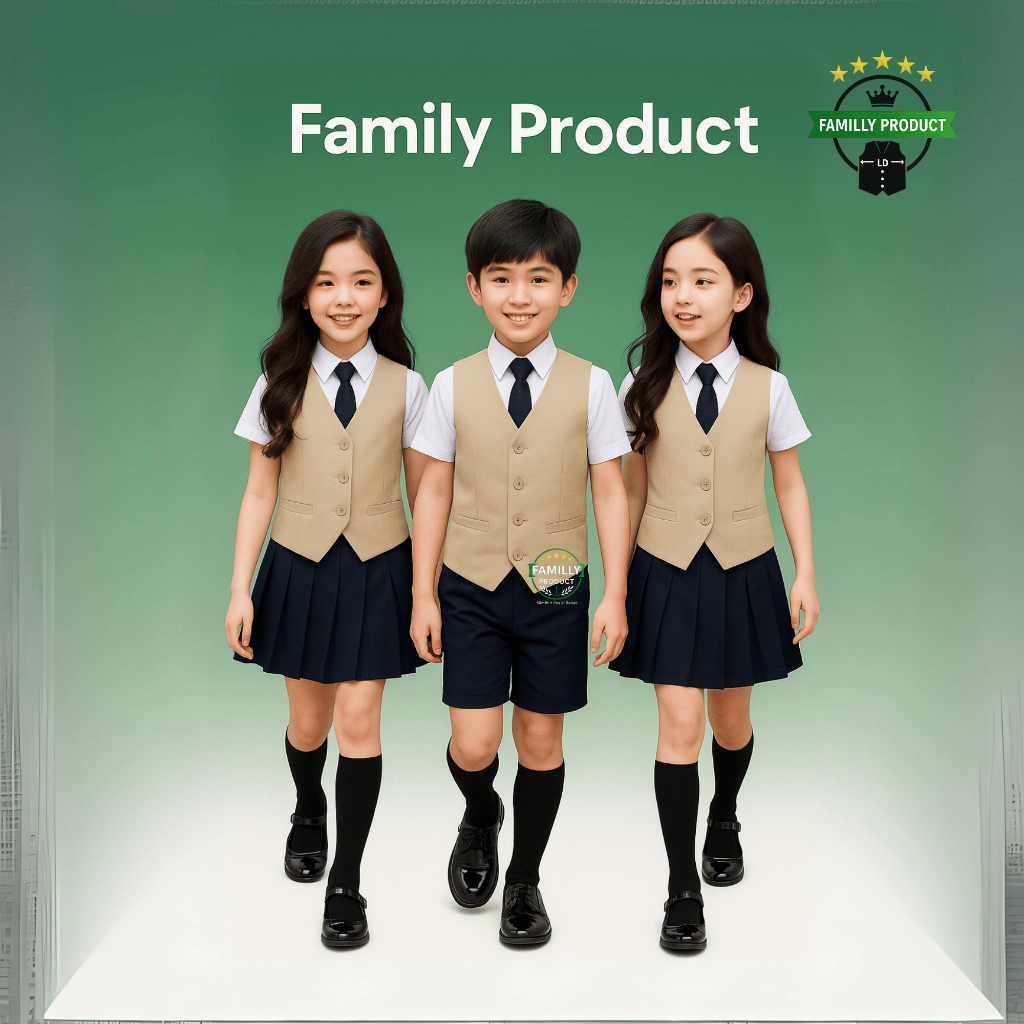 Rompi Anak Unisex – Vest Slim Fit Seragam Sekolah TK SD SMP, Atasan Jas Wisuda & Pesta Formal tuxedo