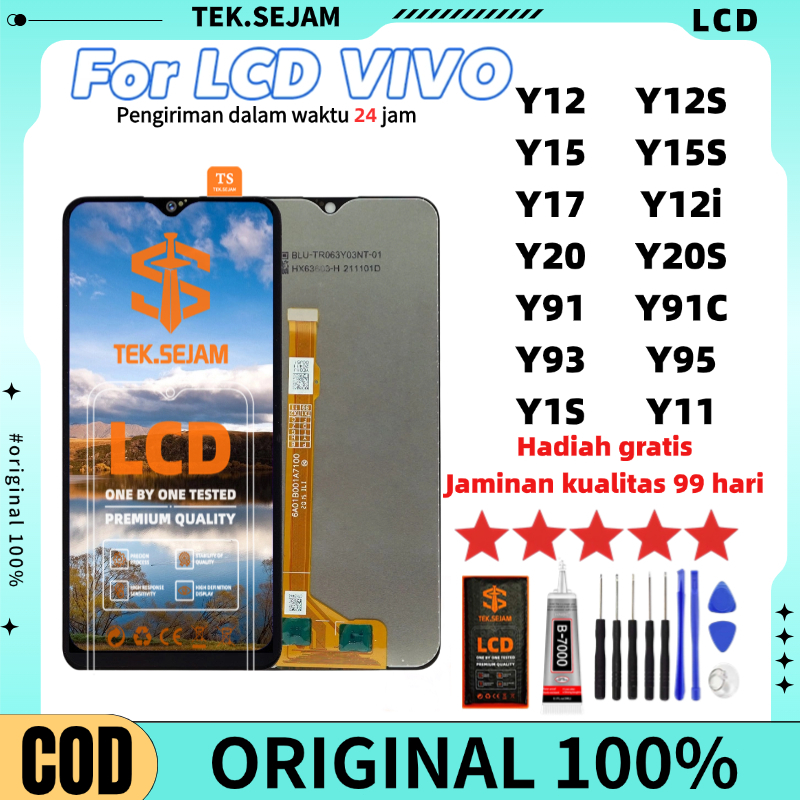 LCD TOUCHSCREEN VIVO Y17/Y12/Y15/Y12i/Y20/Y12S/Y15S/Y91c/Y91/Y93 ORIGINAL100%  Fullset asli hp ori l