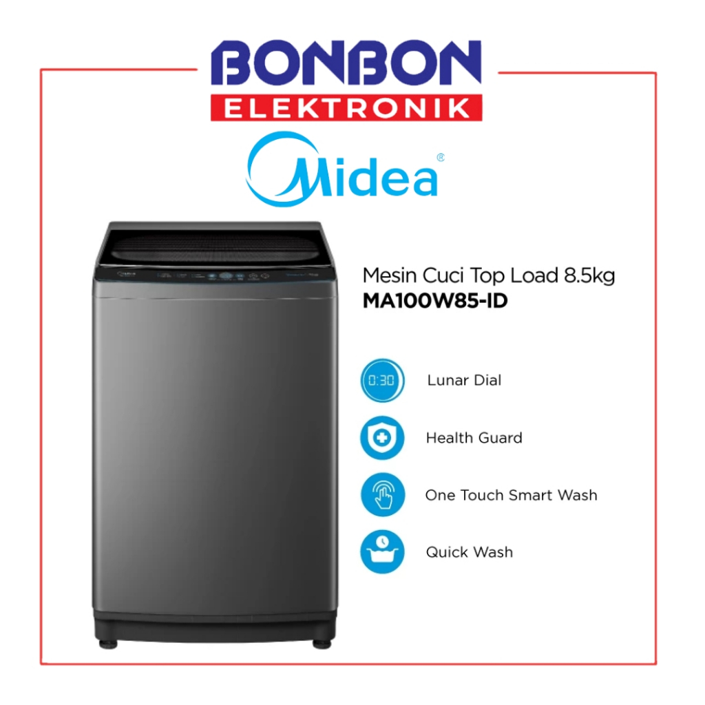 Mesin Cuci Top Loading Midea MA100W85 8.5Kg