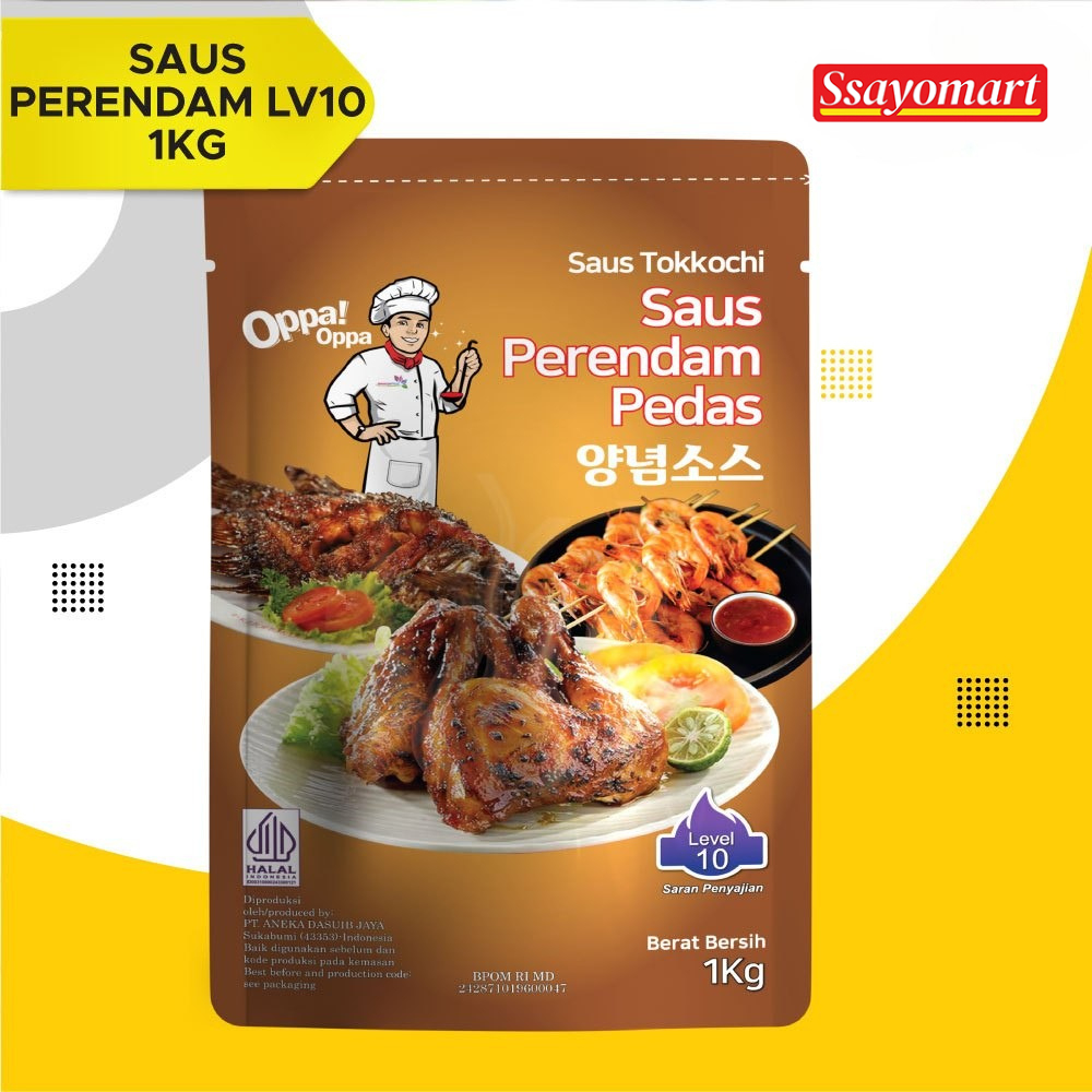 

Saus Perendam Pedas Tokkochi Oppa!Oppa Saus Buldak Pedas 1kg Level 10 20 30