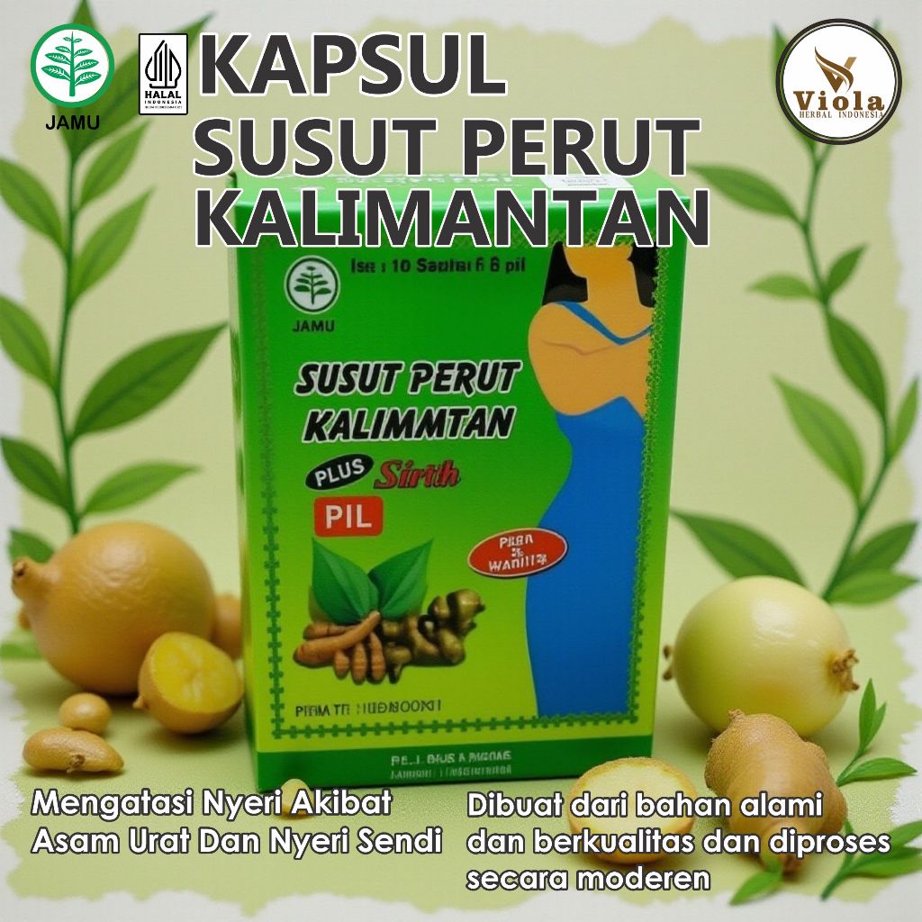 Kapsul Pelangsing Herbal Alami Susut Perut Kalimantan Original 1 Box