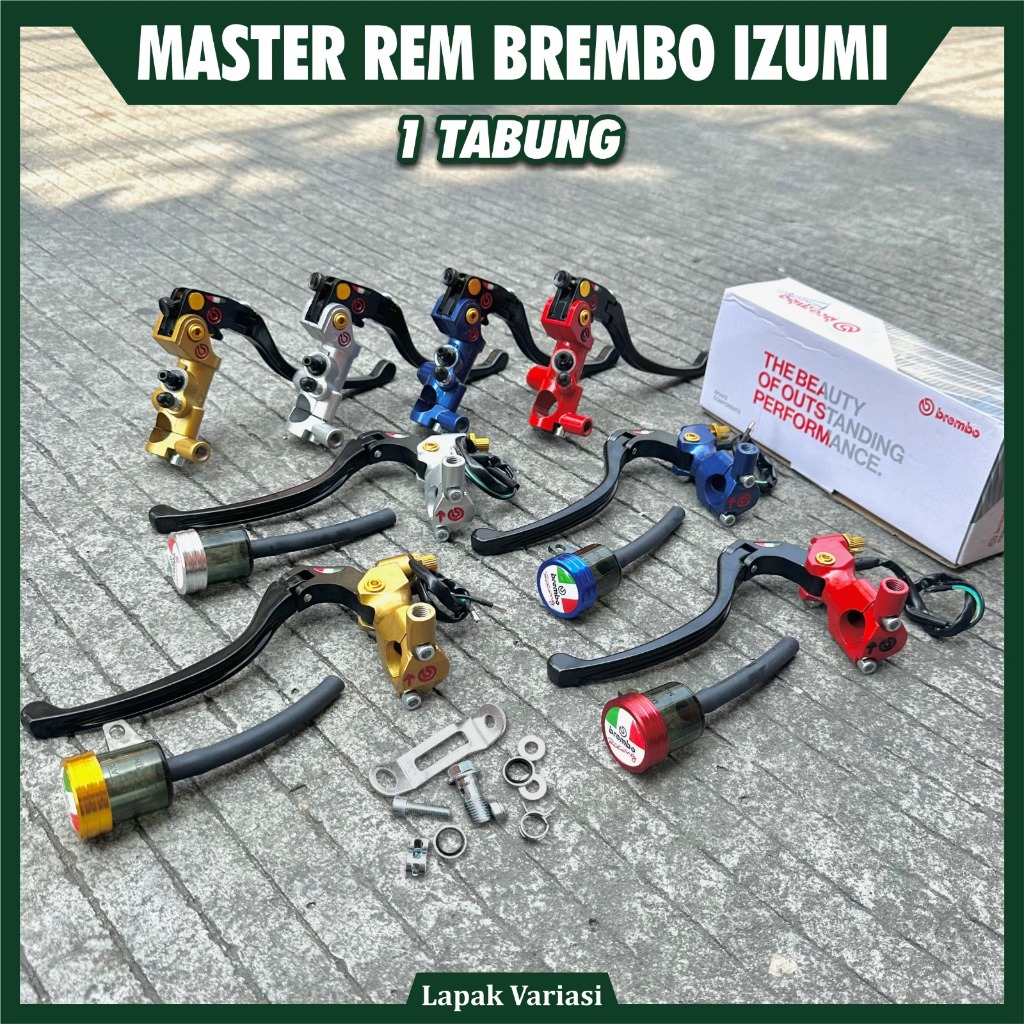 Master Rem Brembo Set Kanan Kiri Handle Motor Universal 1 Tabung CNC Z6011 RX King Aerox Beat Scoopy