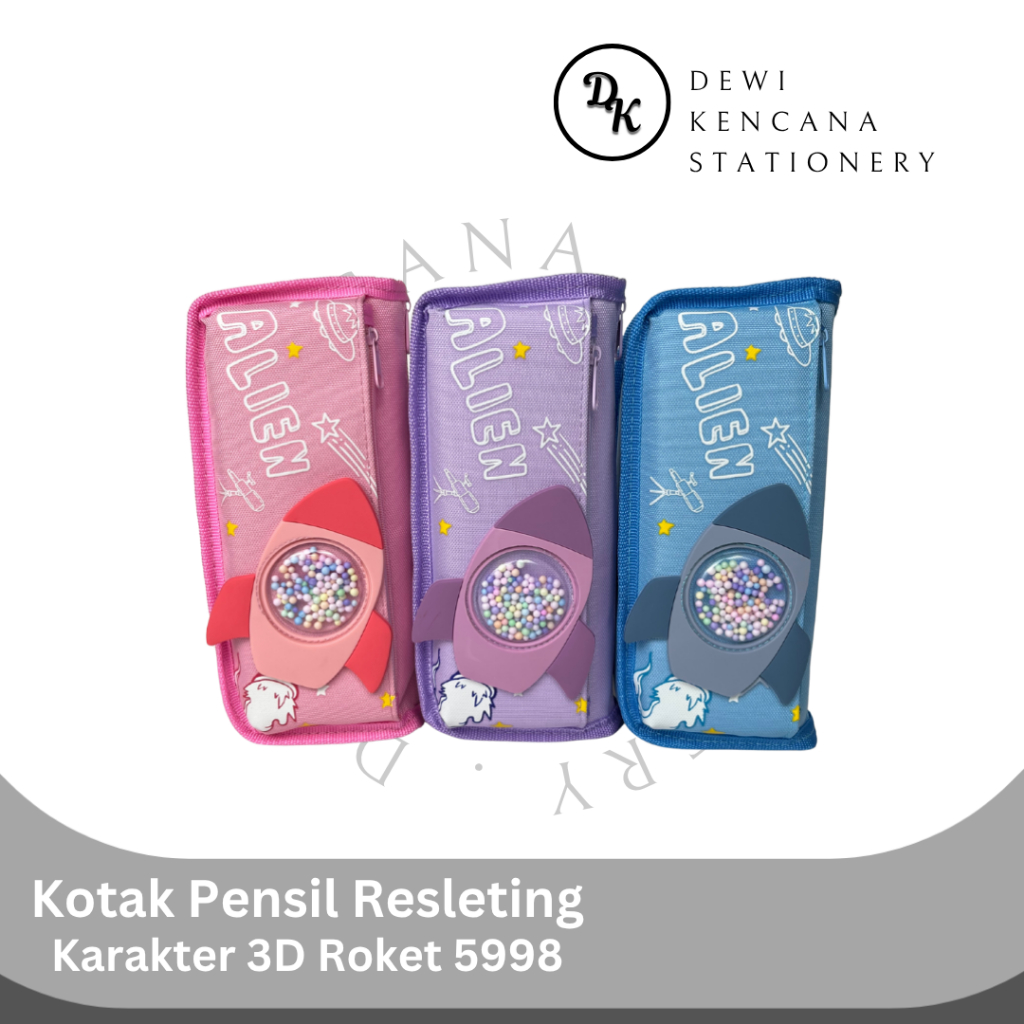 

Kotak Pensil Resleting 3D Roket 2 Zipper 5998