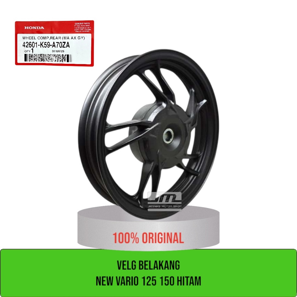 Velg new vario 125 gen 2 new vario 150 hitam 44601-K59-A70ZA 42601-K59-A70ZA