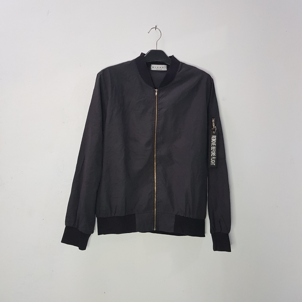 MIRANI Black MA1 Bomber Jacket - Jaket MA-1 Unisex