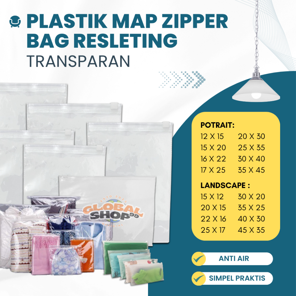 Kantong Plastik Packing ZIPLOCK  isi 50PCS DAN 100PCS Travel Pouch Transparan Bening ANTI AIR Storag