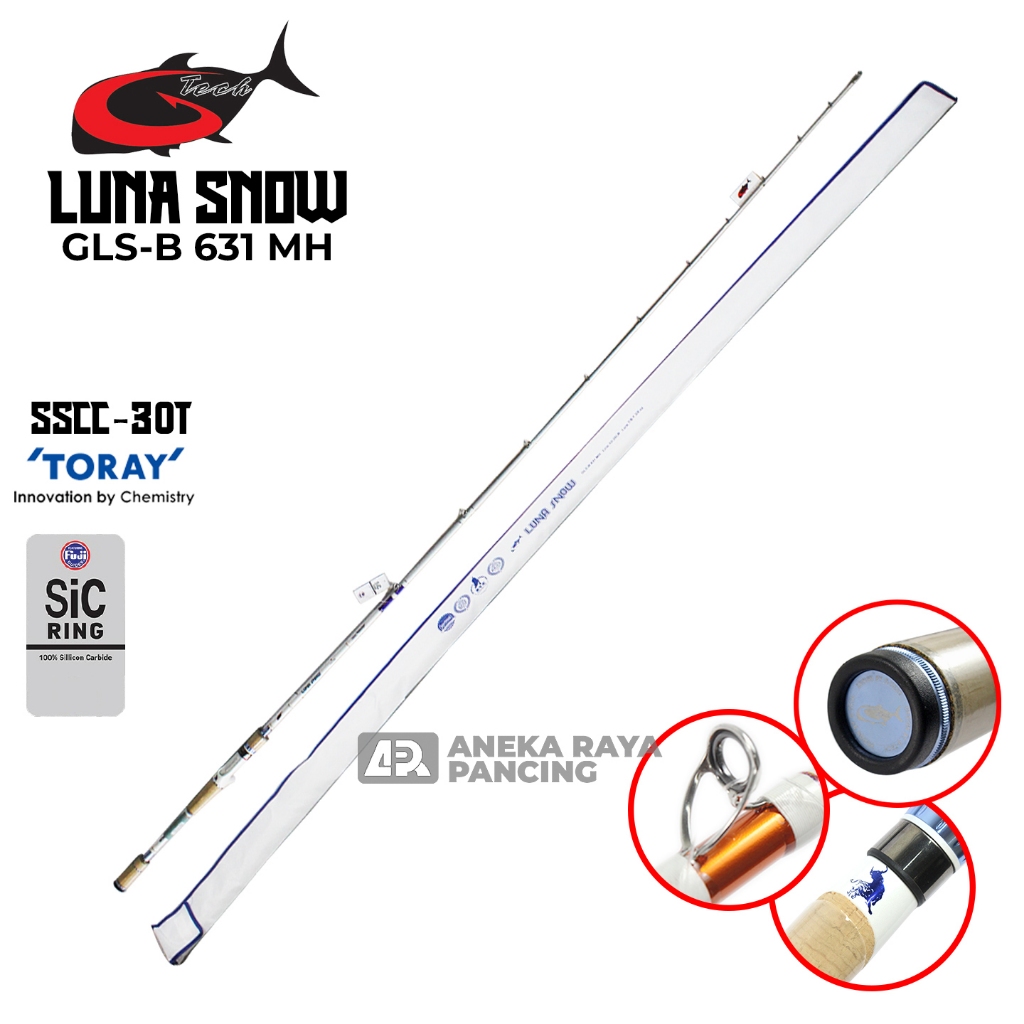 JORAN GTECH LUNA SNOW SAMBUNG SATU / Joran Casting Spinning / Joran Casting BC / Joran Terbaru Gtech
