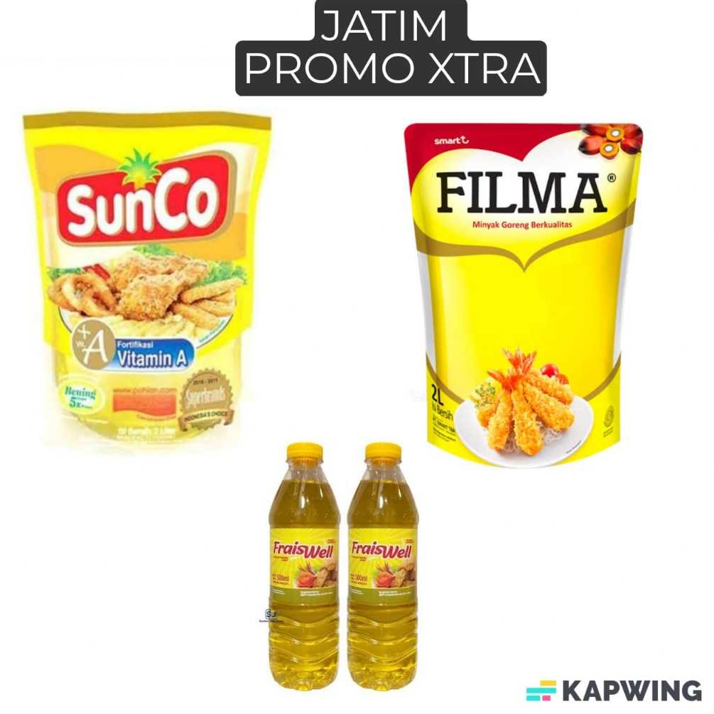 

Jatim PromoXtra Minyak Goreng Sunco Filma dan Fraiswell