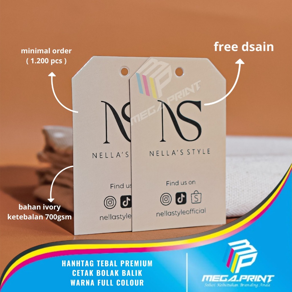 

Hangtag Custom, 700gsm, hangtag premium untuk baju celana hijab denim levis Free Design !!!