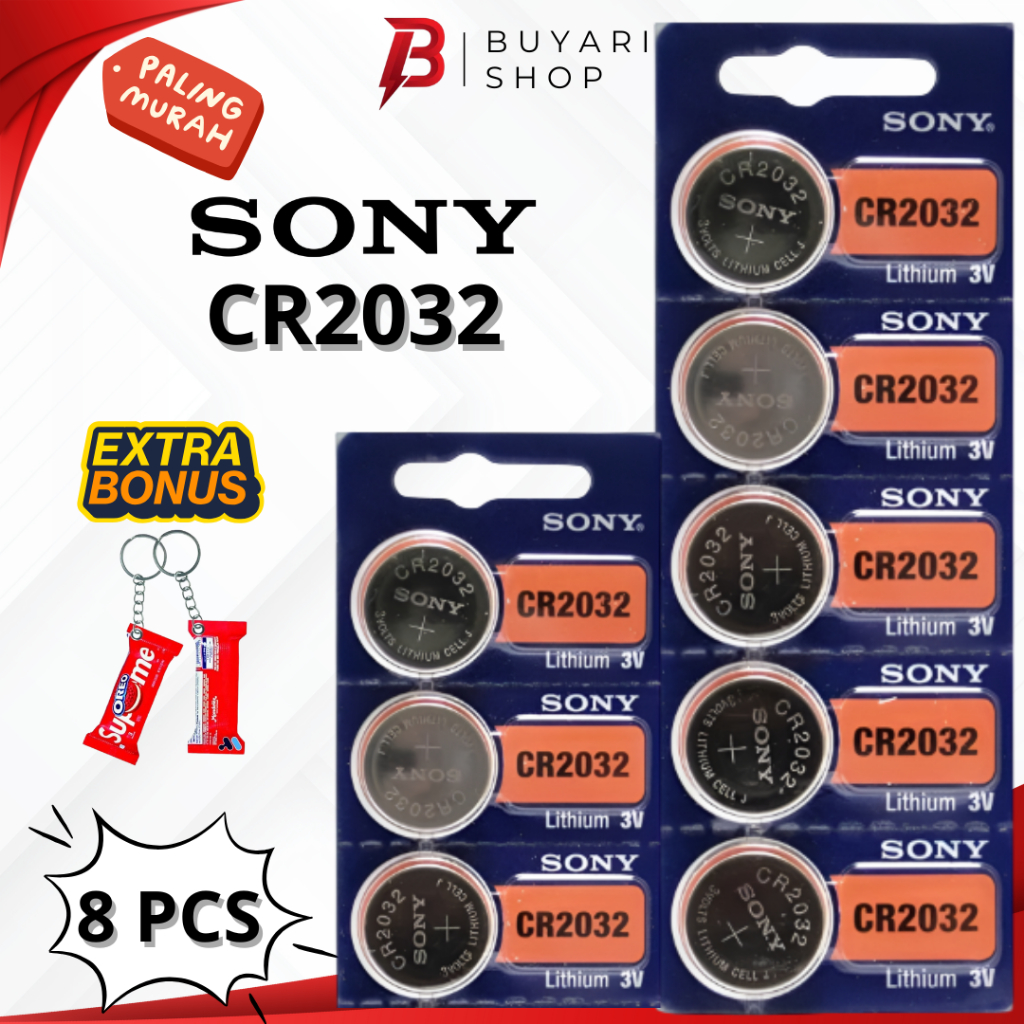 GRATIS GANTUNGAN Baterai Batre Batrai Batrei CMOS Sony CR2032 Laptop PC Baterai Timbangan Digital ba