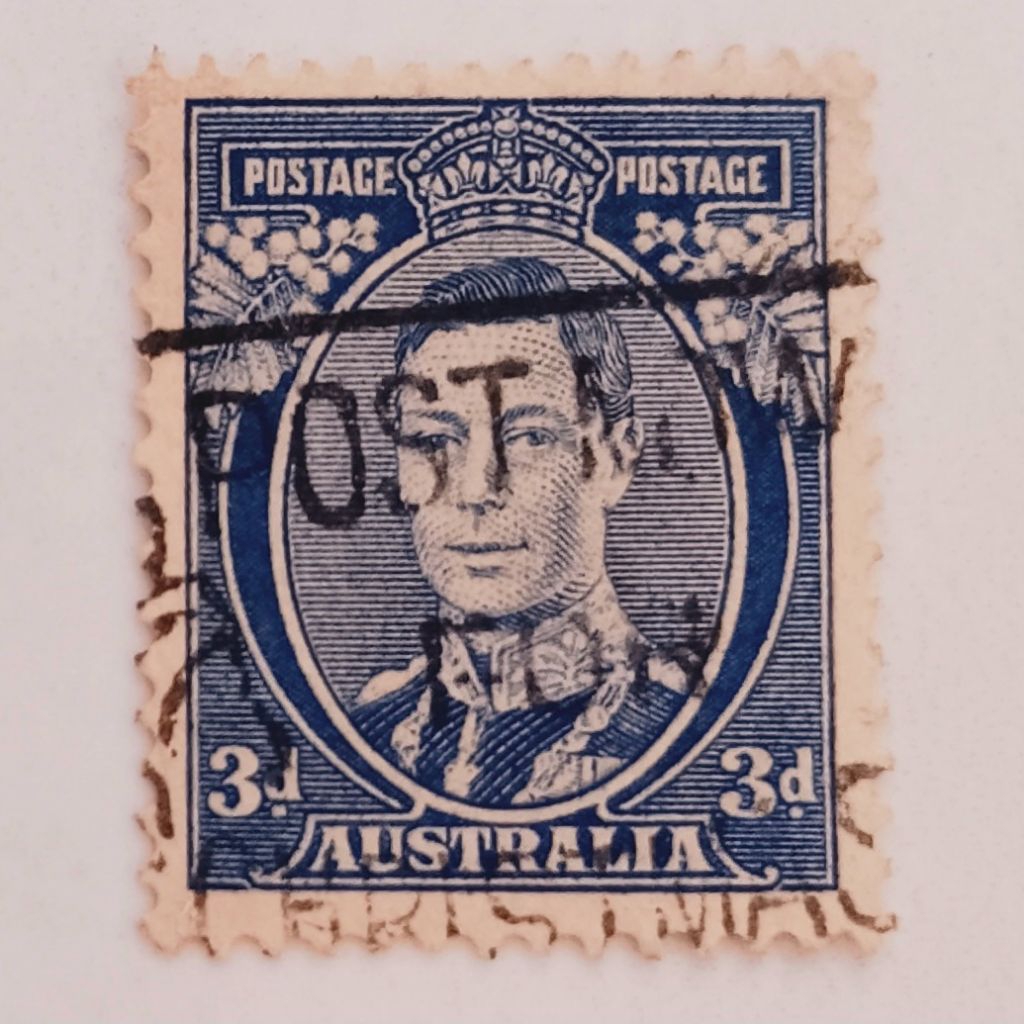 

(AA) Perangko Australia 1937 - 1938 King George VI Definitives - First Series (1937-38) 3 penny Used