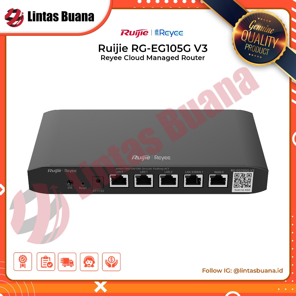 Ruijie Reyee RG-EG105G-V3 Reyee Cloud Managed EG Router