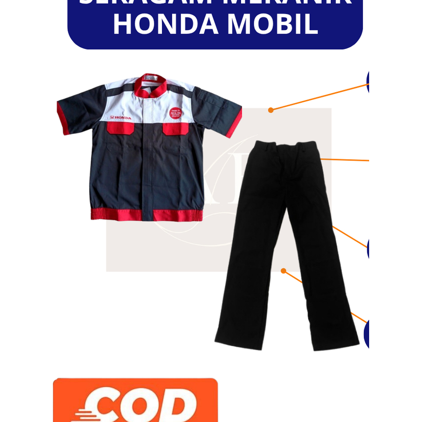 Wearpack Honda Mobil New / Wearpack Honda Mobil / Wearpack Honda Merah Hitam /Wearpack Bengkel Honda