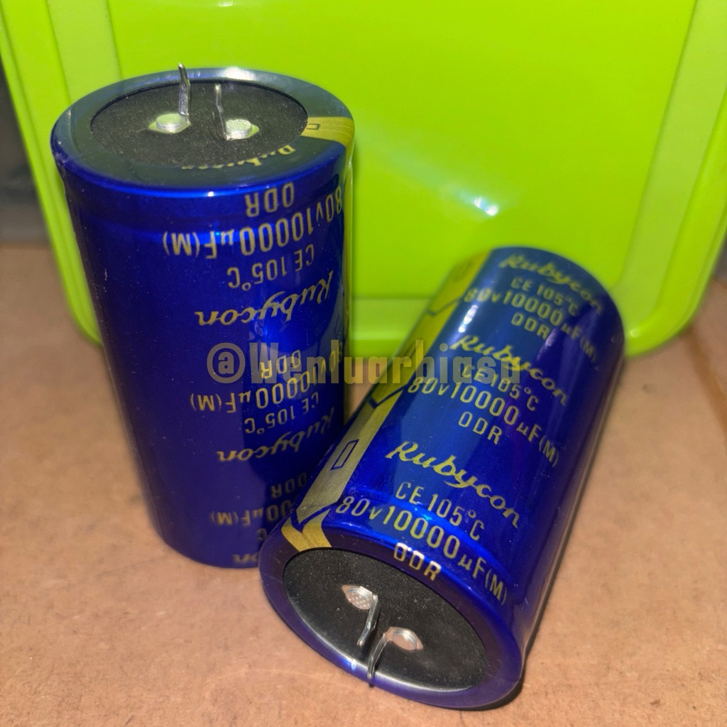 Elco 10000uf 80v Elko 10000 uf 80 volt Rubycon Biru