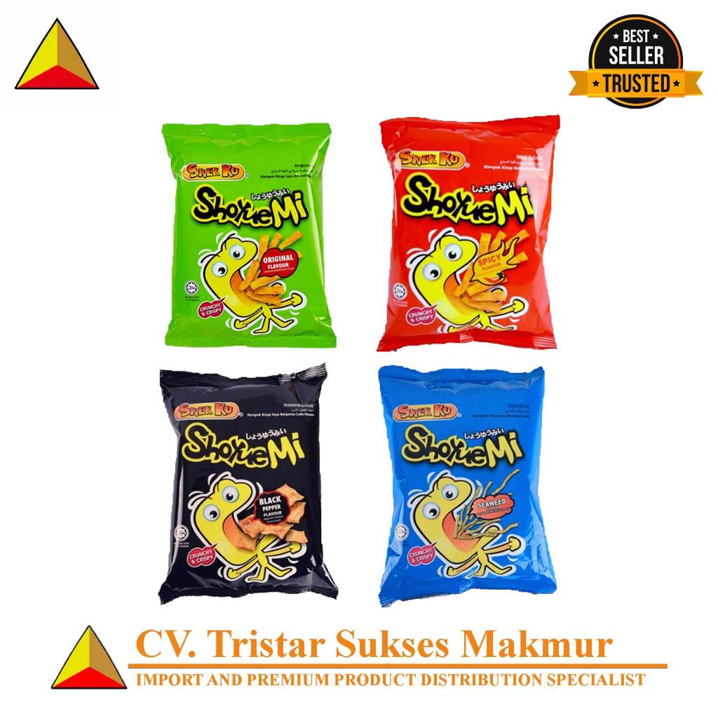 

SNEK KU SHOYUE MIE 70gr / ORIGINAL, SPICY, SEAWEED, BLACKPEPPER, CHICKEN