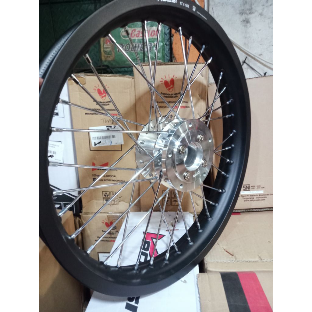 velg / pelek jari jari depan vrossi buat motor Vixion new NVL / Vixion old sudah di rakit /stel dan 
