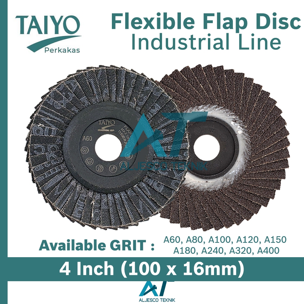 TAIYO AMPLAS SUSUN FLEXIBLE FLEKSIBEL FLAP DISC 4 INCH