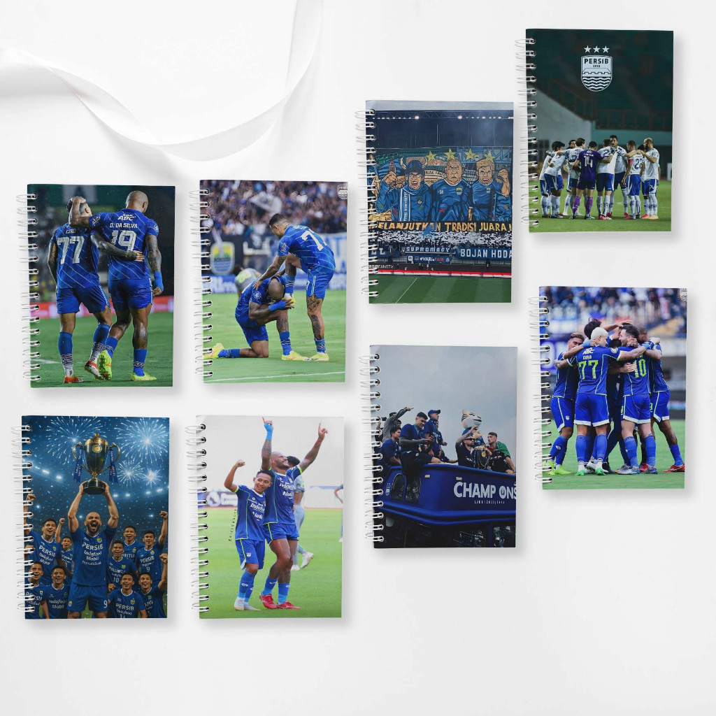

Note Book Spiral Large (10 cm X 14 cm) Edisi Persib Bandung / Notebook A6 Custom / Seminar Kit Surabaya
