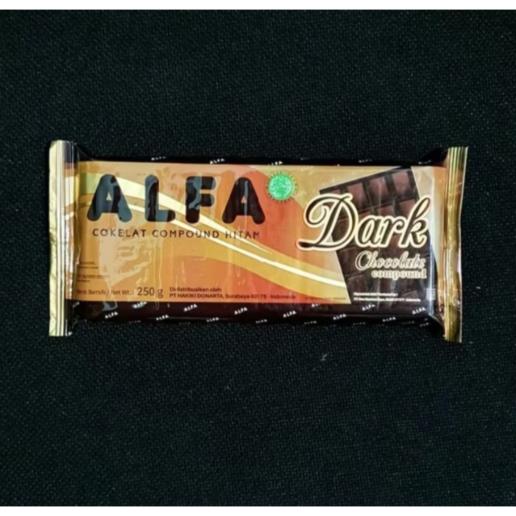 

COKELAT BATANG ALFA 250GR DARK CHOCOLATE COMPOUND