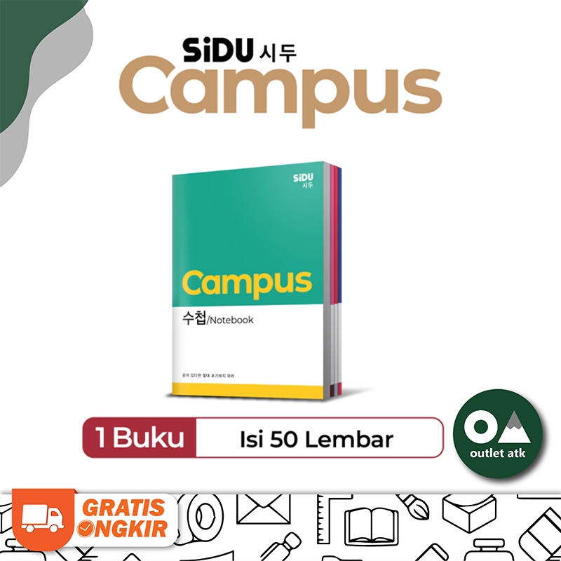 

Buku Tulis Korea SIDU Campus 50 Lembar Isi 5 per Pack