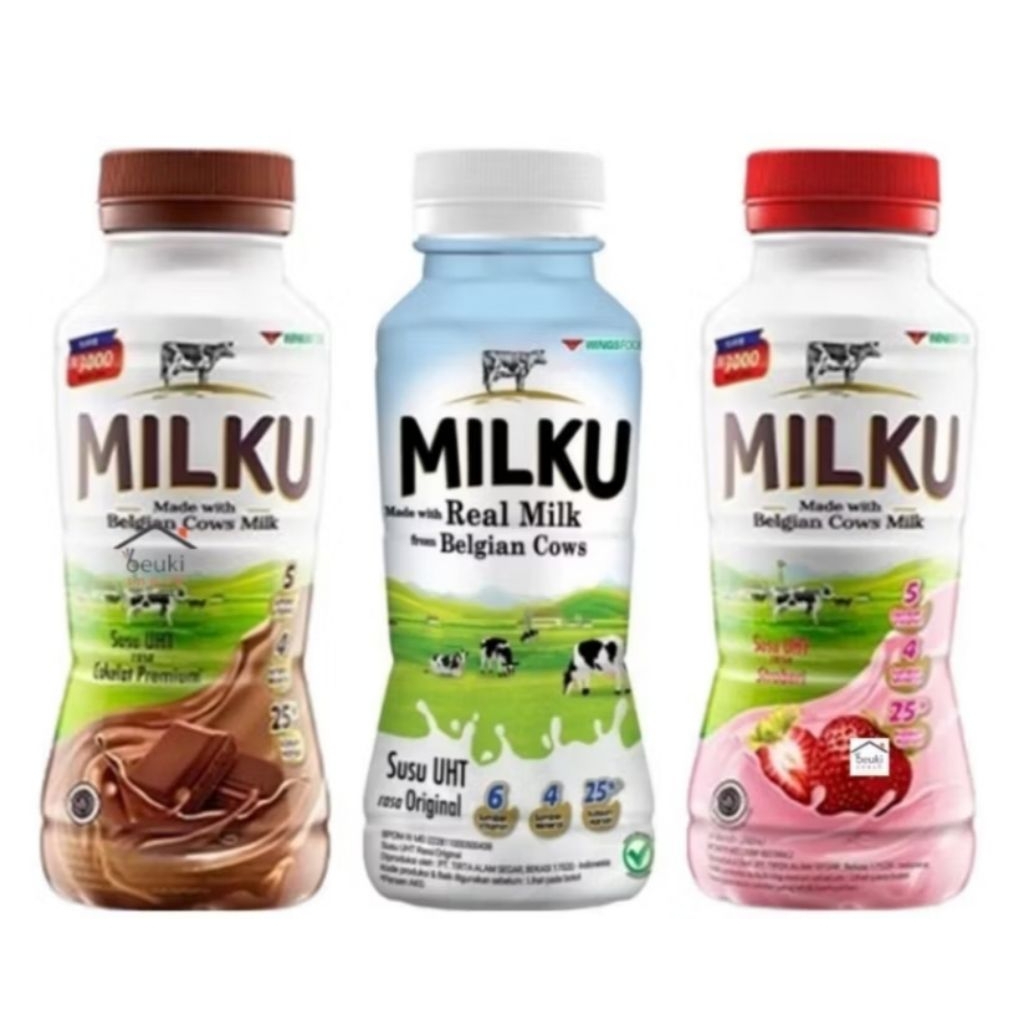 

Milku susu UHT botol 200ml