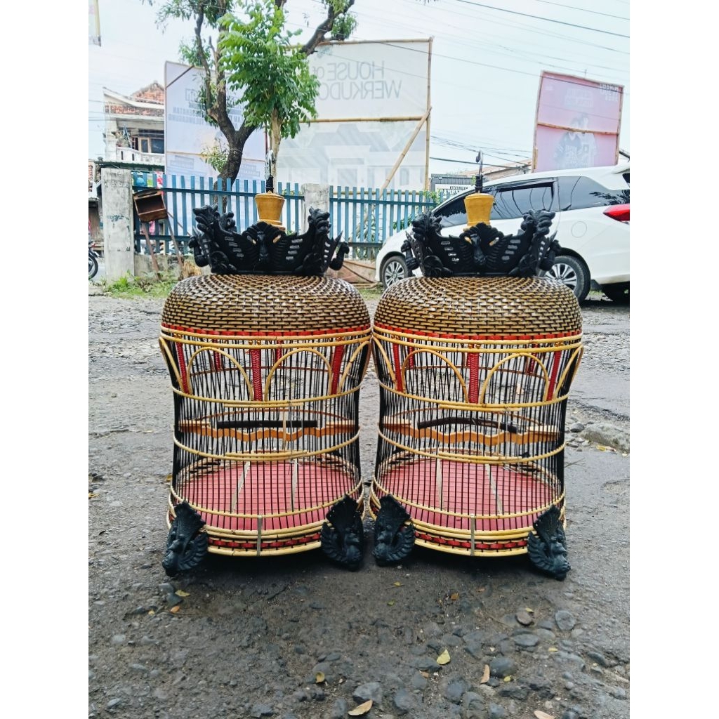 SANGKAR PERKUTUT RAJUT MAHKOTA