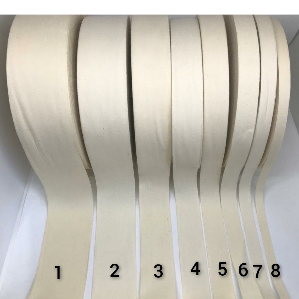

100 METER - Label Pita Katun Polos CREAM | LABEL HIJAB | BAJU