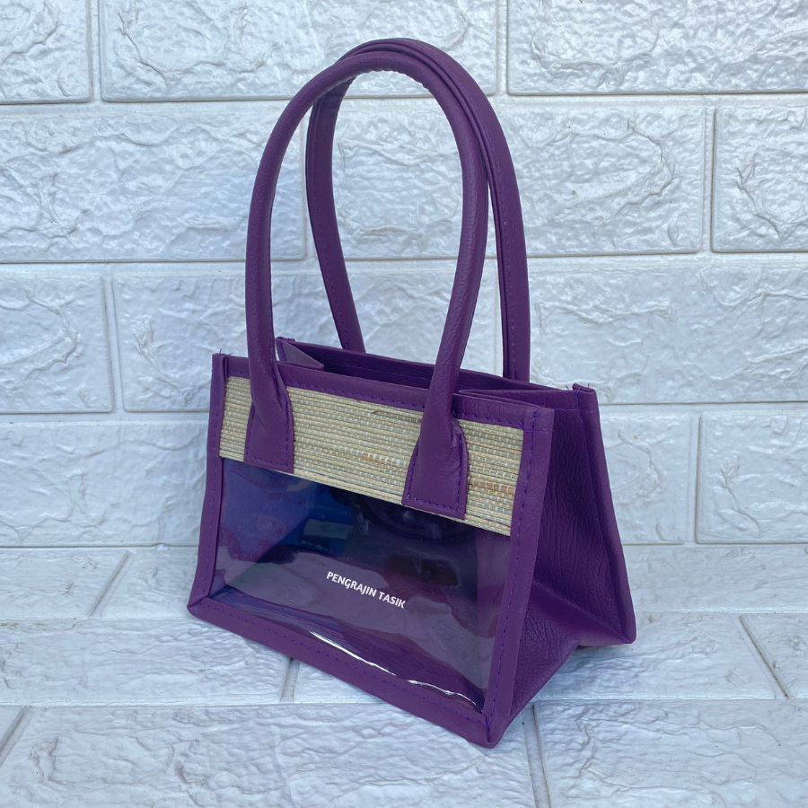 

Tas Hampers (Ungu) Untuk 2 Toples Silinder Tas Parcel Mendong Mika