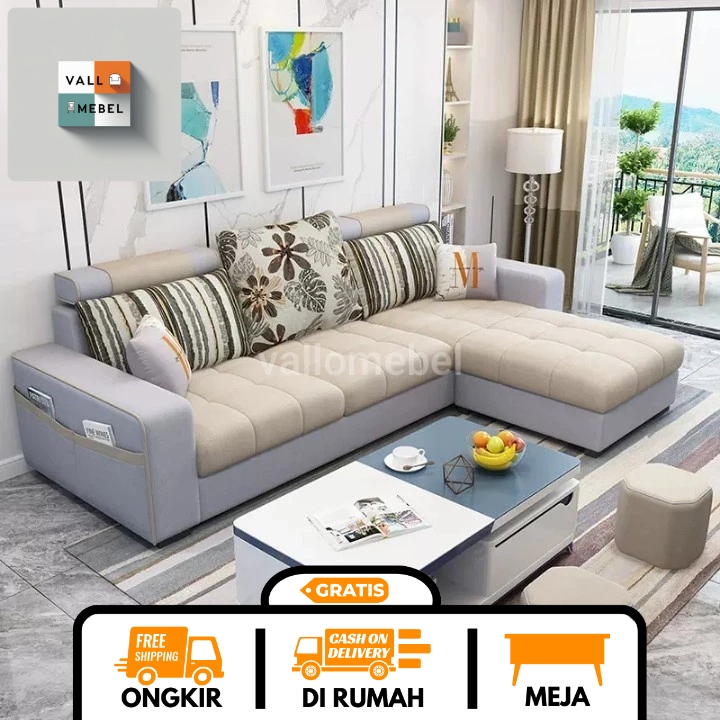 Sofa Minimalis Ruang Tamu Kecil / Sofa Ruang Tamu / Sofa 3 Seat / Sofa L