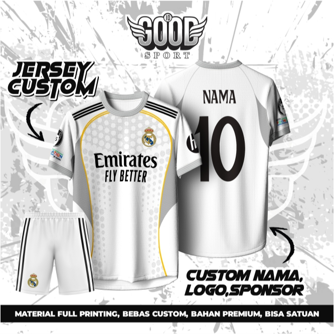 Jersey Real Madrid / Jersey Real Madrid / Kaos Bola Real Madrid / Jersey Real Madrid / Kaos Madrid