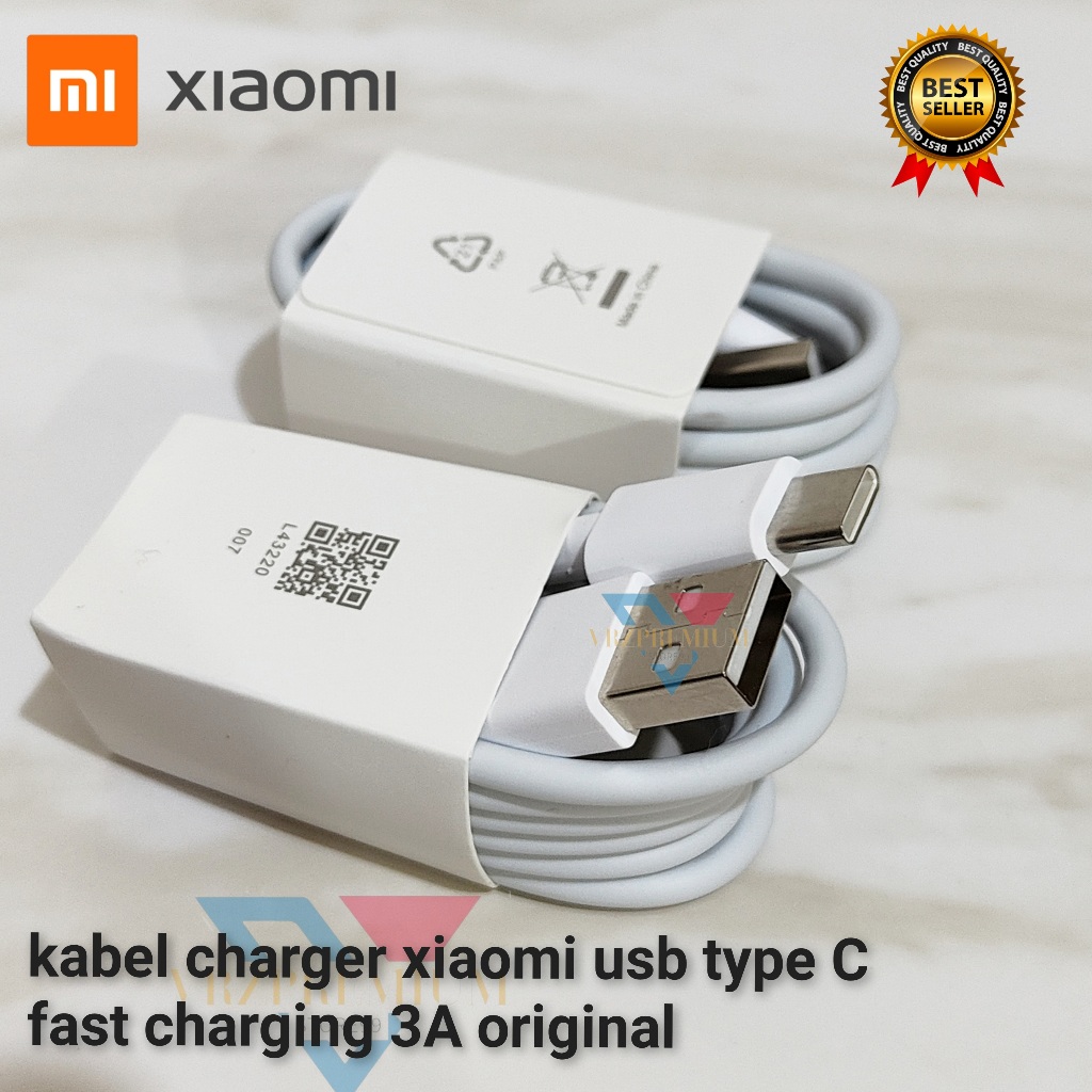 kabel data xiaomi usb type c 3A fast charging original100%